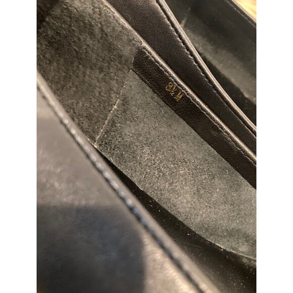 VANELi Black Leather & Snakeskin Cap-toe Flats Low Heel ~ Sz 8.5 ~ French Chic - Picture 7 of 8